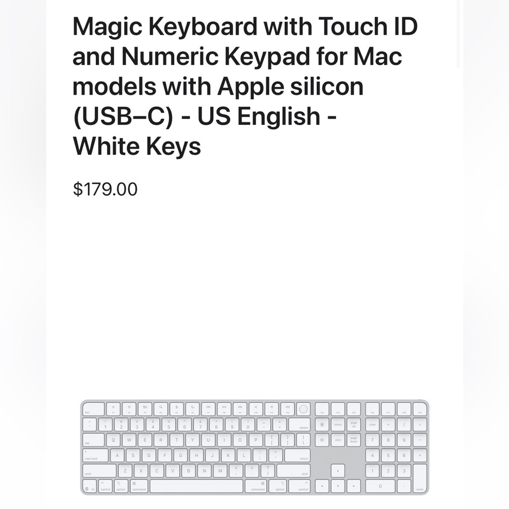 NEW - Magic Keyboard with Touch ID and Numeric Keypad